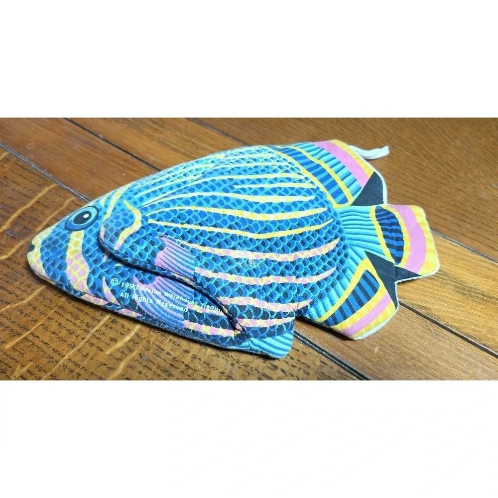 Vintage Boston Warehouse Oven Mitt Decorative Tropical Fish 11 inch 1993‎